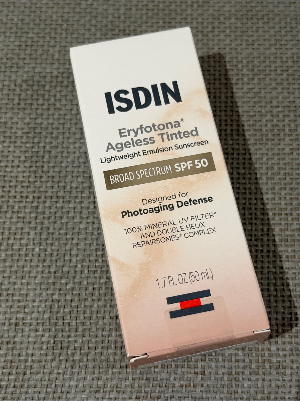 ISDIN Eryfotona Ageless Tinted Lightweight Emulsion Sunscreen SPF 50 - Peach